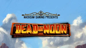 Tampilan antarmuka seluler slot Dead by Noon dengan latar belakang Wild West yang gersang.