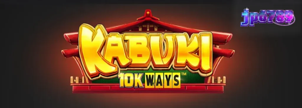 Tampilan visual slot Kabuki 10k Ways dengan latar belakang hutan bambu dan simbol teater Jepang.
